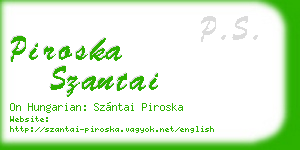 piroska szantai business card